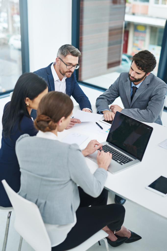 People in office meeting